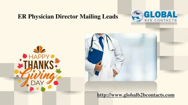 er physician director mailing leads