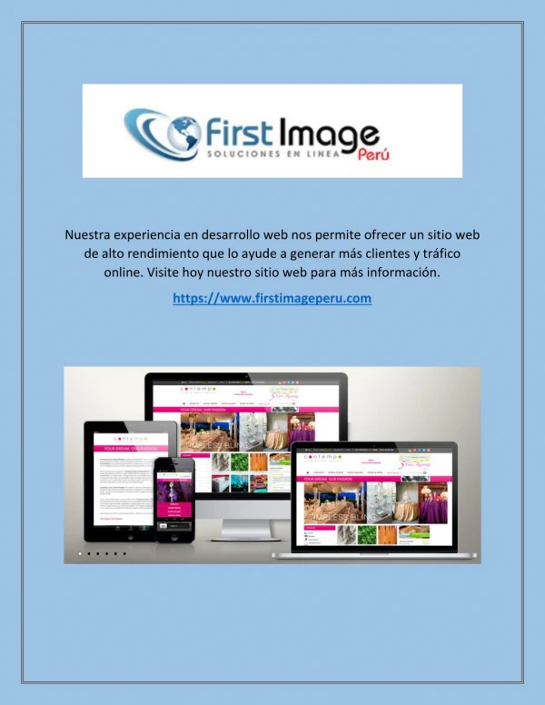 nuestra experiencia en desarrollo web nos permite