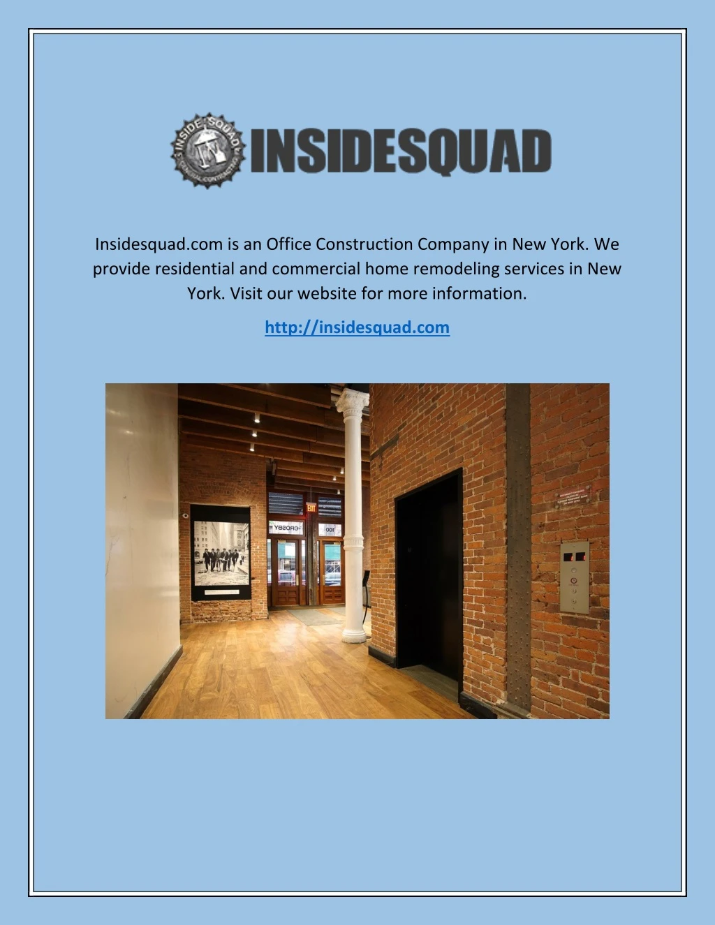 insidesquad com is an office construction company