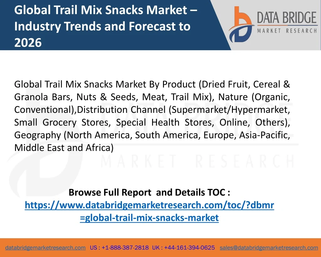 global trail mix snacks market industry trends