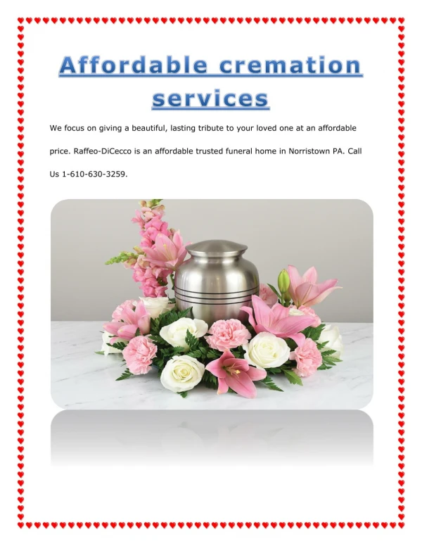 Affordable cremation services