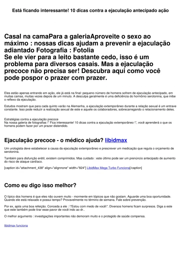 Está ficando interessante! 10 dicas contra a ejaculação antecipado ação