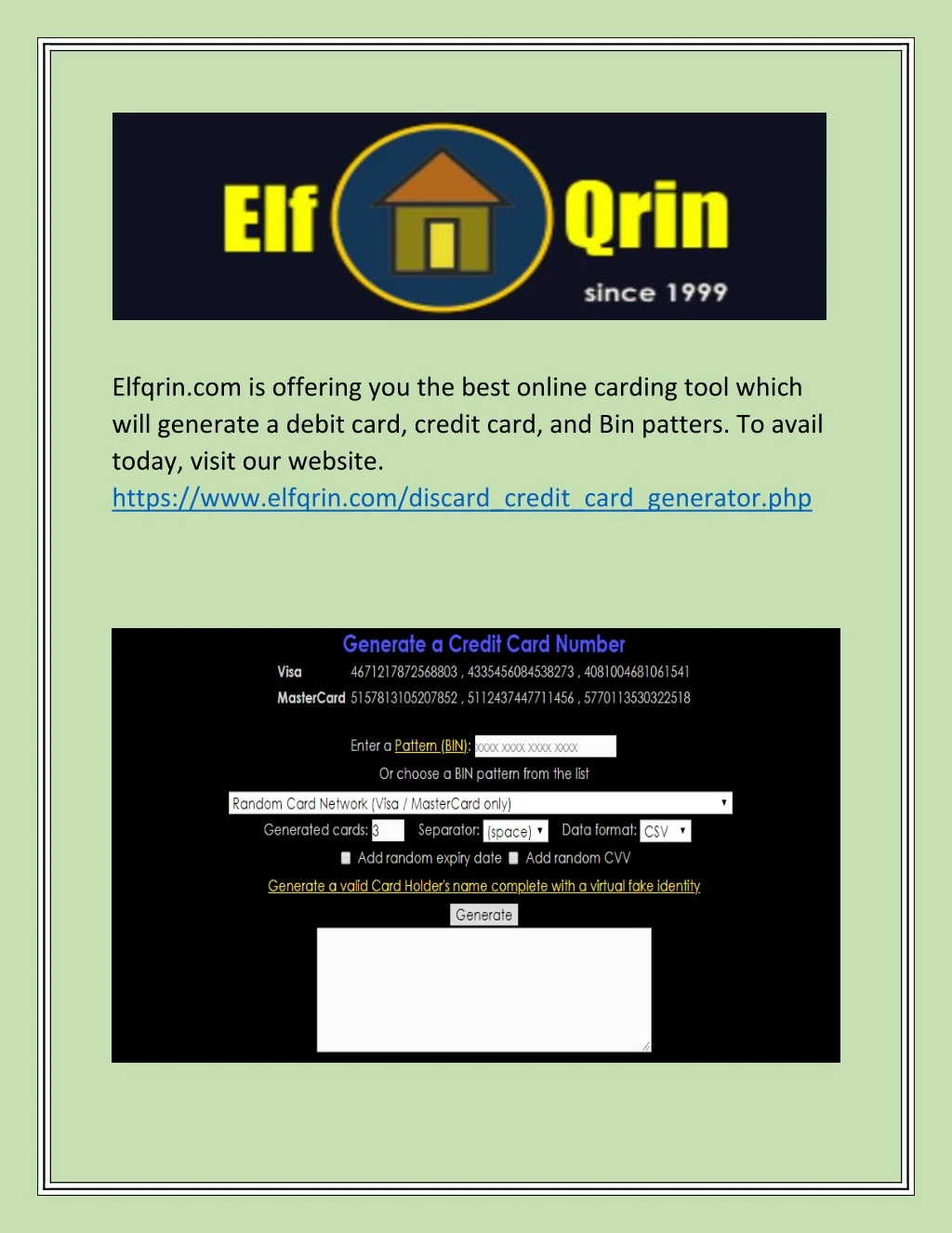 elfqrin com is offering you the best online