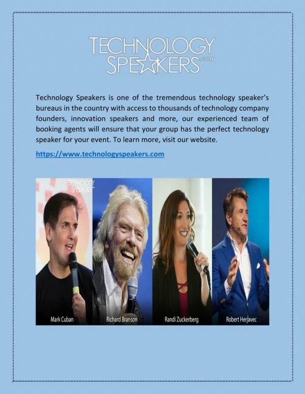 Best Technology Speakers - Technologyspeakers.com