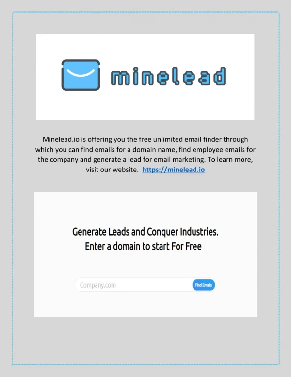 Free Unlimited Email Finder - Minelead.io