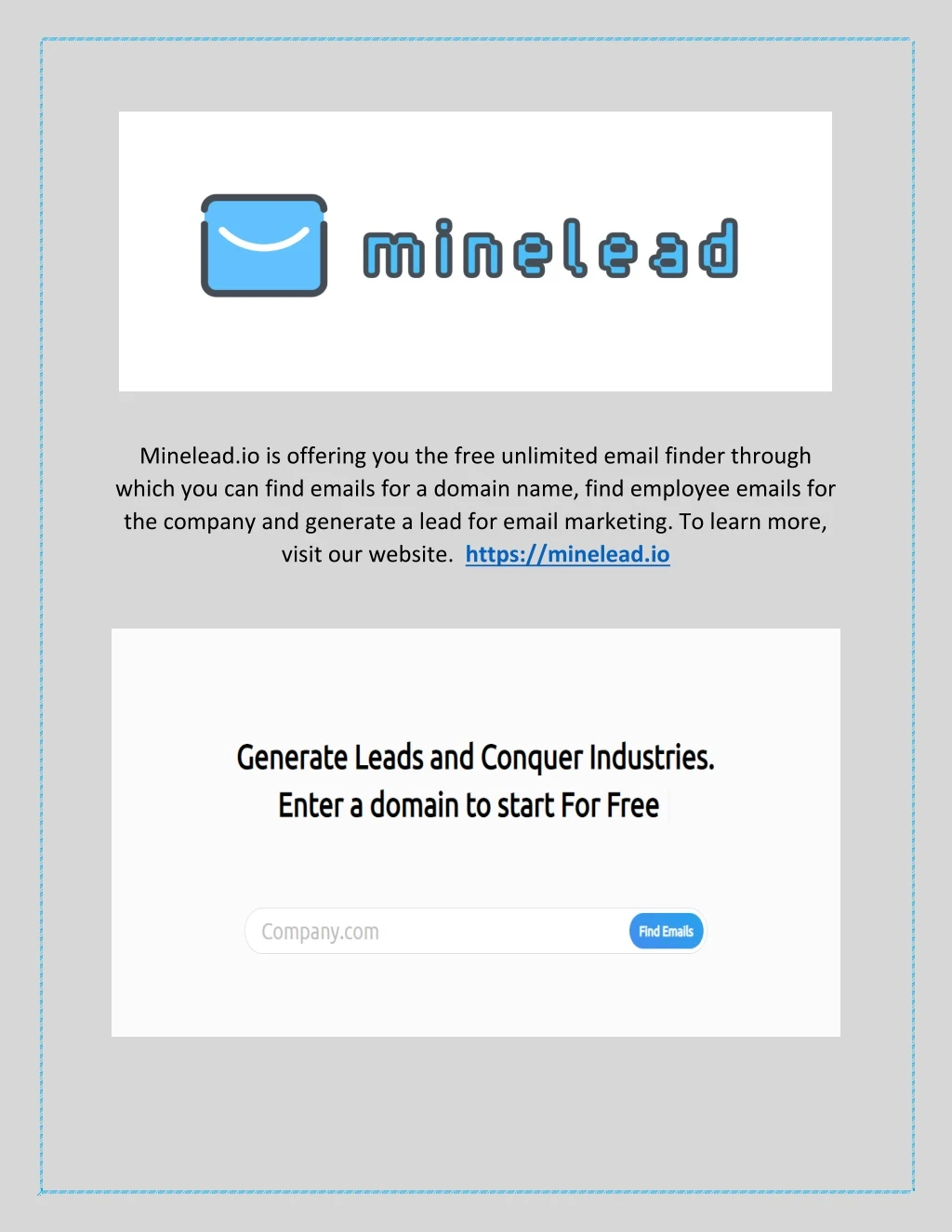 minelead io is offering you the free unlimited