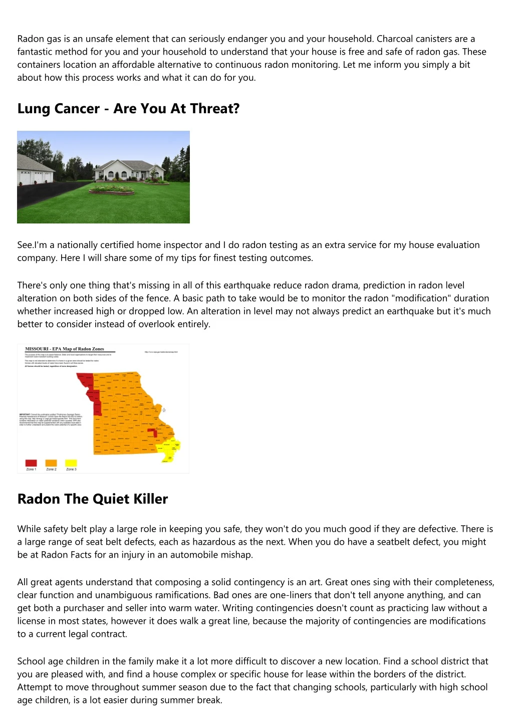 radon gas is an unsafe element that can seriously
