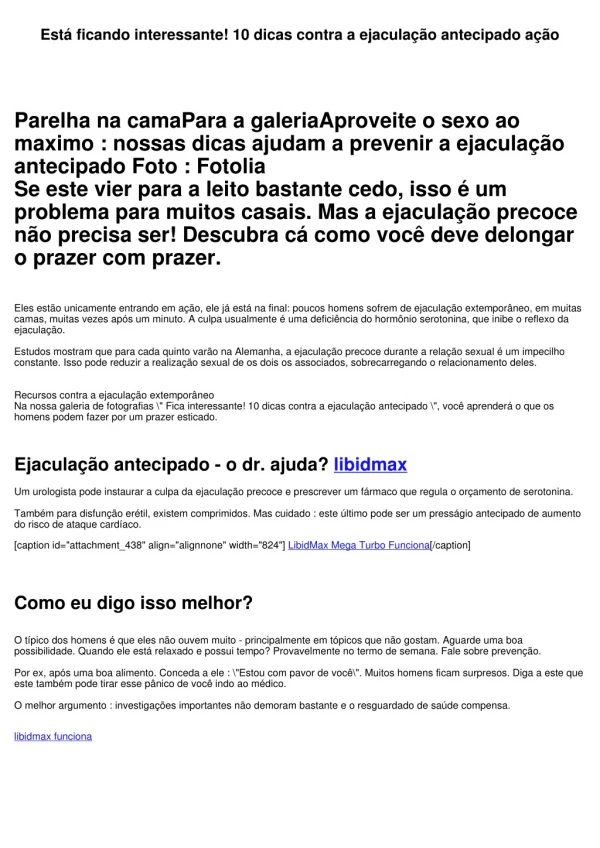 Está ficando interessante! 10 dicas contra a ejaculação antecipado ação