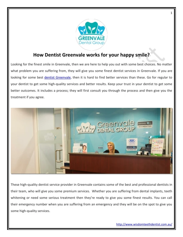 How Dentist Greenvale works for your happy smile?