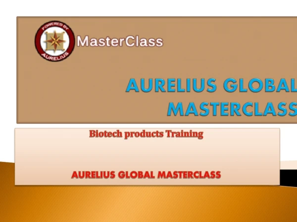 Biotech products Training