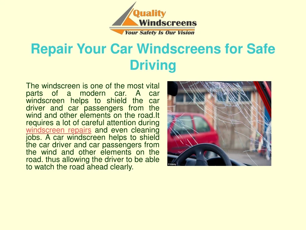 repair your car windscreens for safe driving