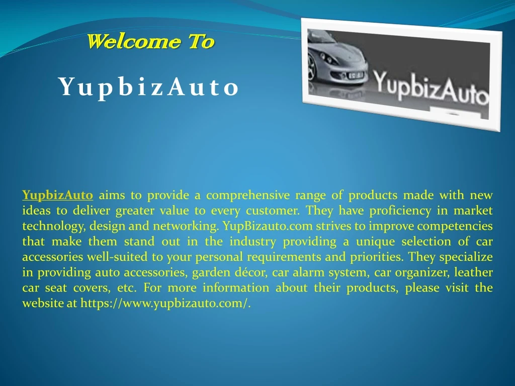 welcome to yupbizauto