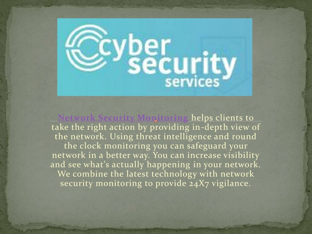 network security monitoring helps clients to take
