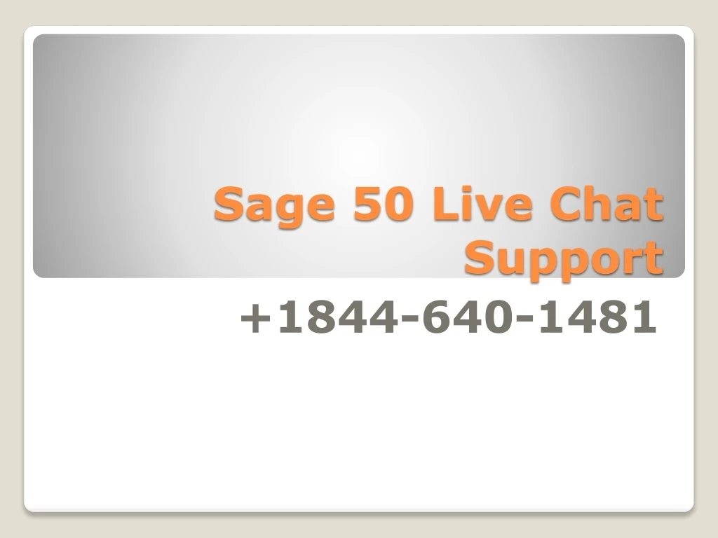 sage 50 live chat support