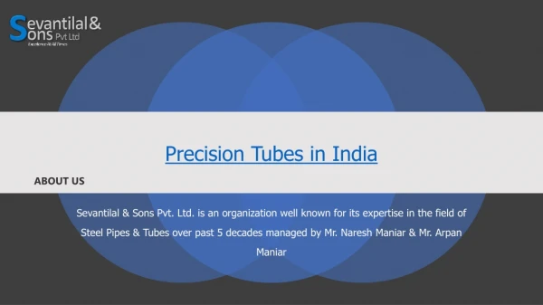 Precision Tubes in India
