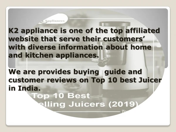 Best selling juicer in india