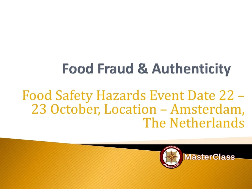 food fraud authenticity