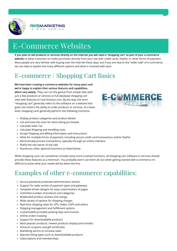 Ecommerce websites