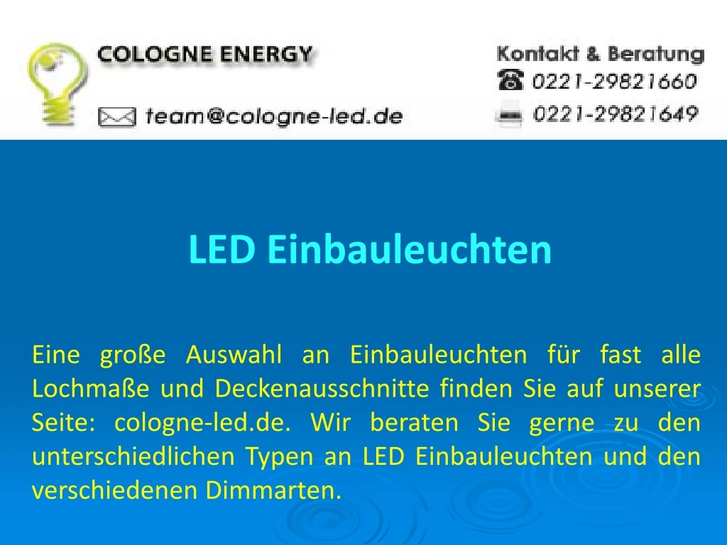 led einbauleuchten