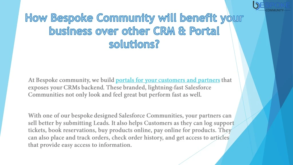 how bespoke community will benefit your business over other crm portal solutions
