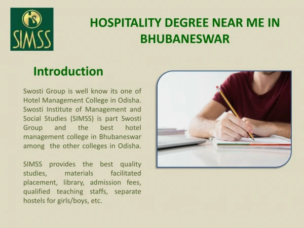 Hospitality degree near me in bhubaneswar
