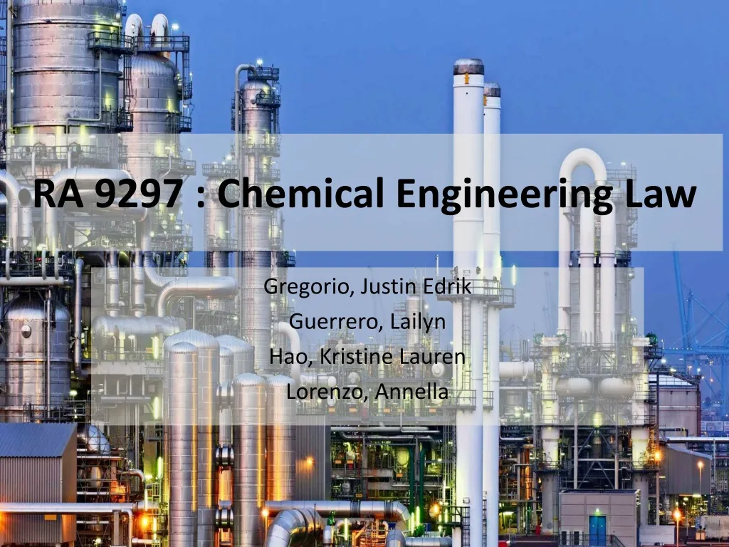 ra 9297 chemical engineering law