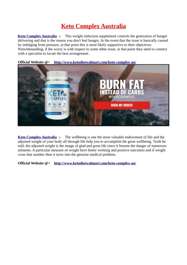 Keto Complex Australia Is So Famous, But Why?