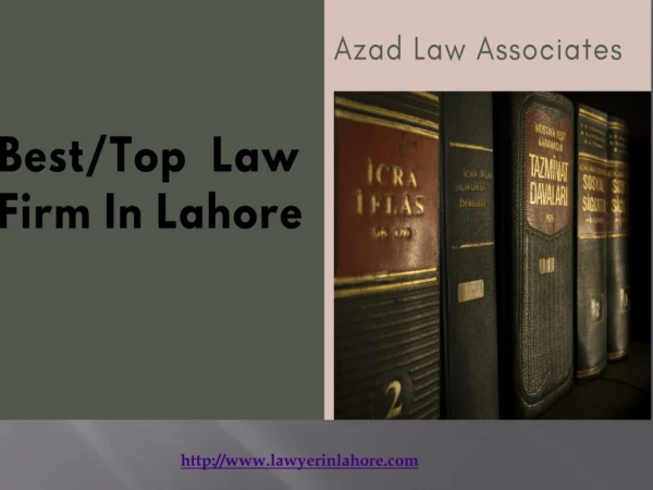 Azad Law & Best Law Firm In Lahore Pakistan