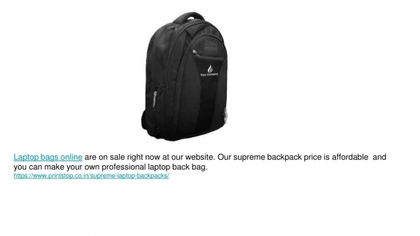 Stylish Laptop Bags Online Including PrintStop Supreme Backpack
