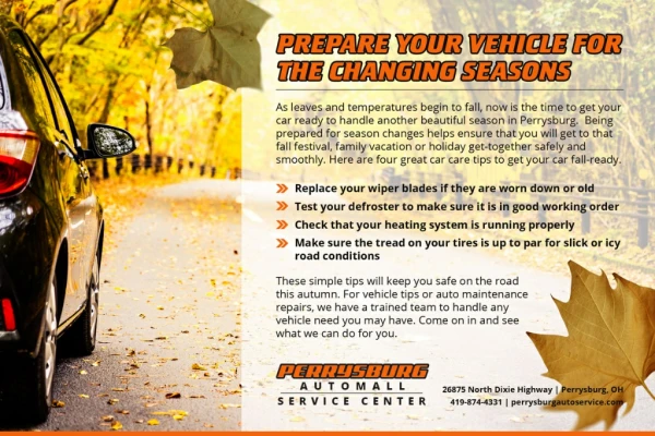 Prepare Your Vehicle For The Changing Season