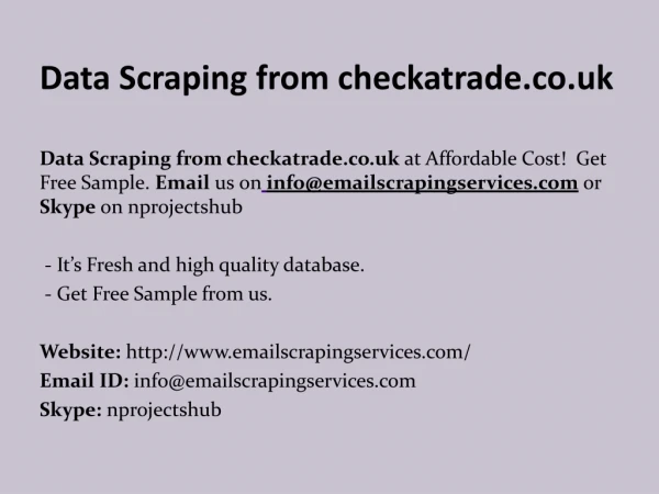 data scraping from checkatrade co uk