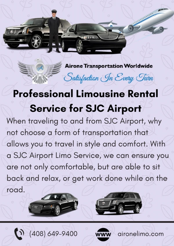 Professional Limousine Rental Service for SJC Airport