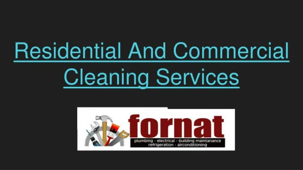 Residential and Commercial Cleaning Services in South Africa