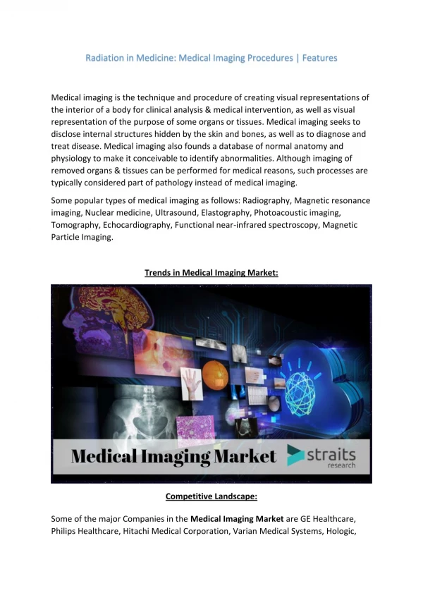 What Are The 5 Main Benefits Of Medical Imaging Market...