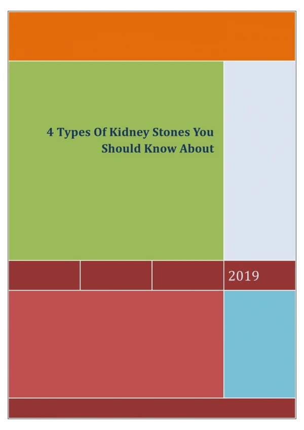 4 Types Of Kidney Stones You Should Know About