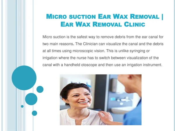 Microsuction Ear Wax Removal | Ear Wax Removal Clinic