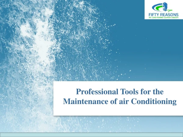 Professional Tools for the Maintenance of air Conditioning