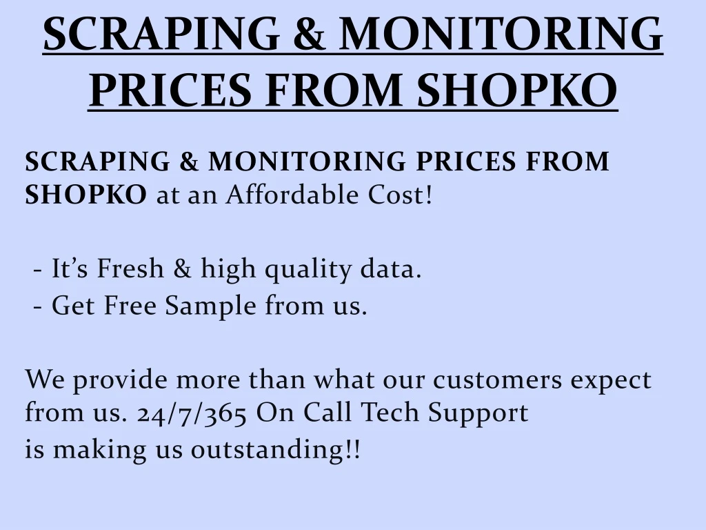 scraping monitoring prices from shopko