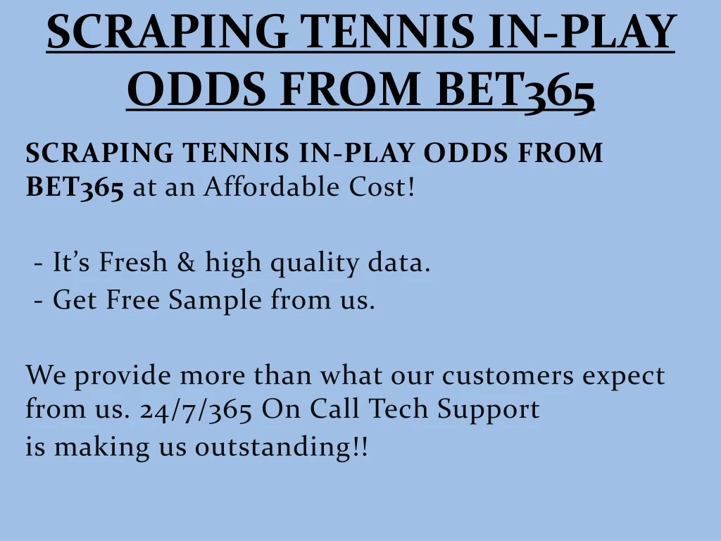 scraping tennis in play odds from bet365