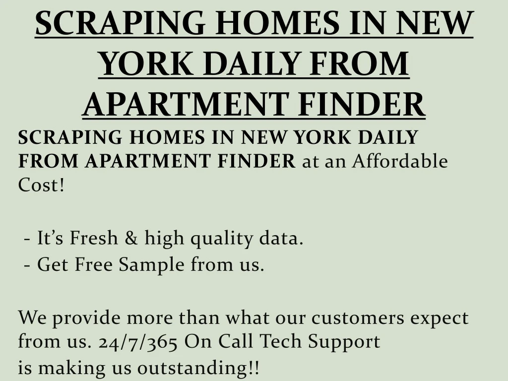 scraping homes in new york daily from apartment finder