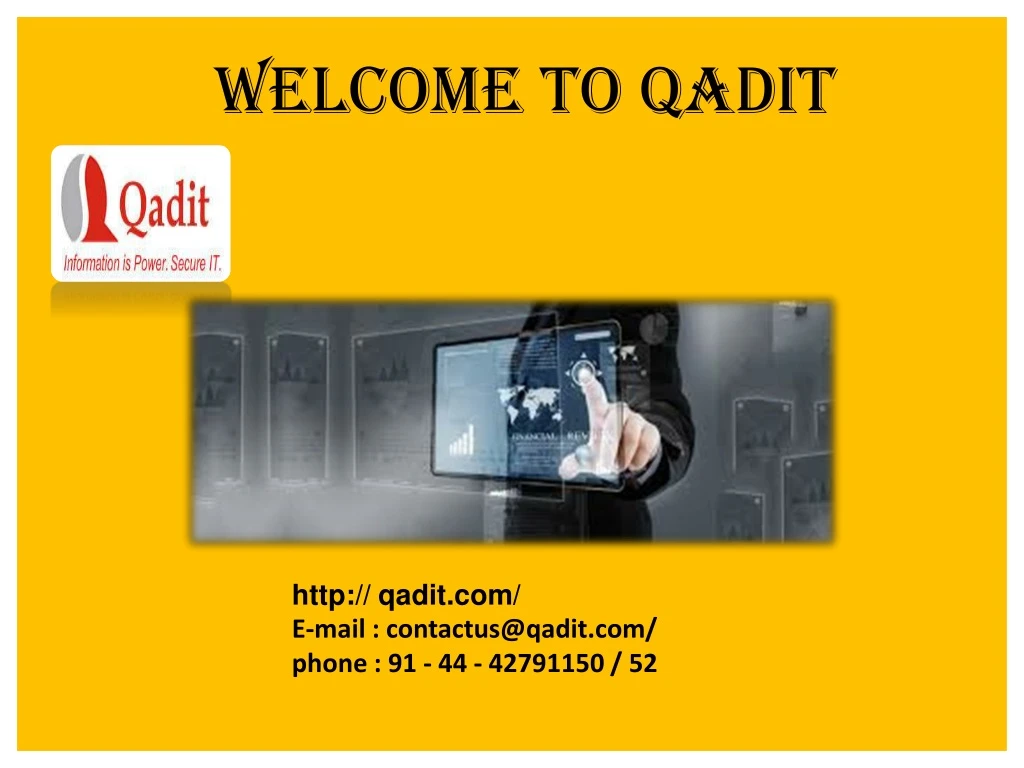 welcome to qadit
