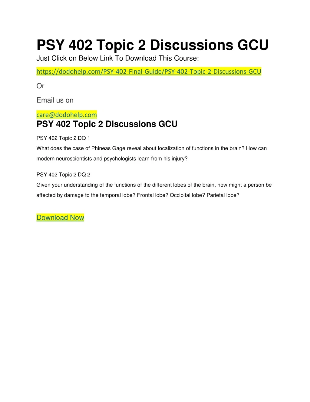 psy 402 topic 2 discussions gcu just click