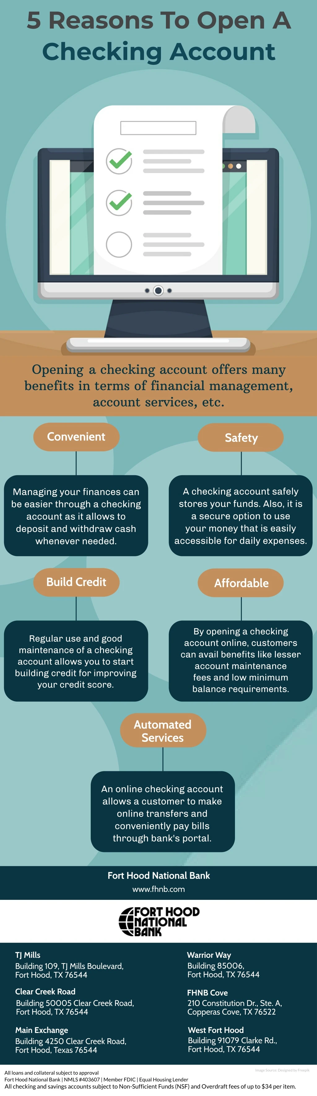 5 reasons to open a checking account