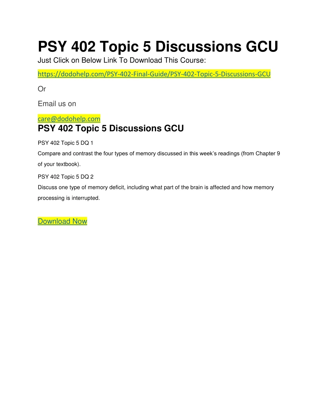 psy 402 topic 5 discussions gcu just click