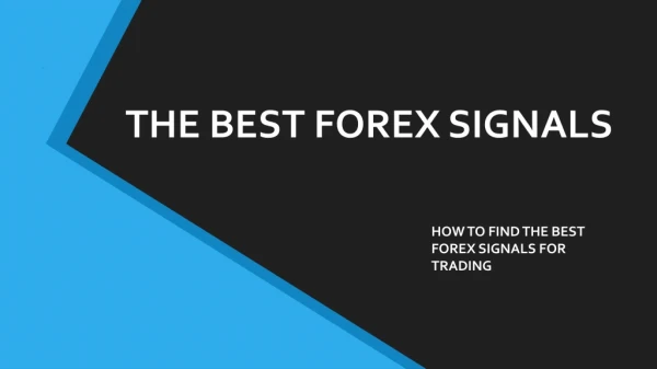 How to find Trading Signals Free Guide