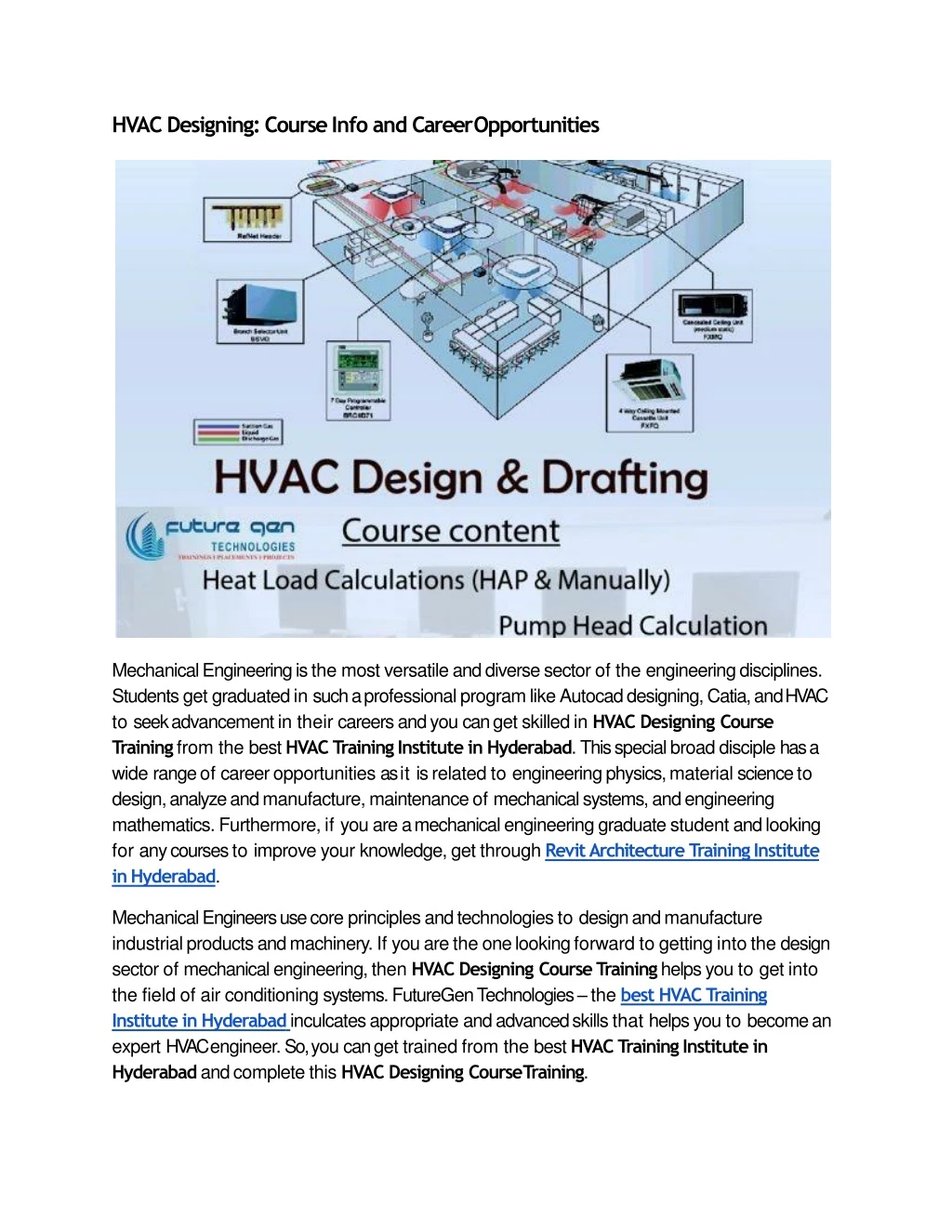 hvac designing course info and career