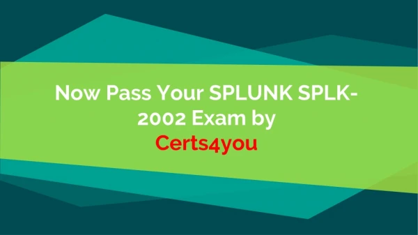 SPLK-2002 Cheat Sheet