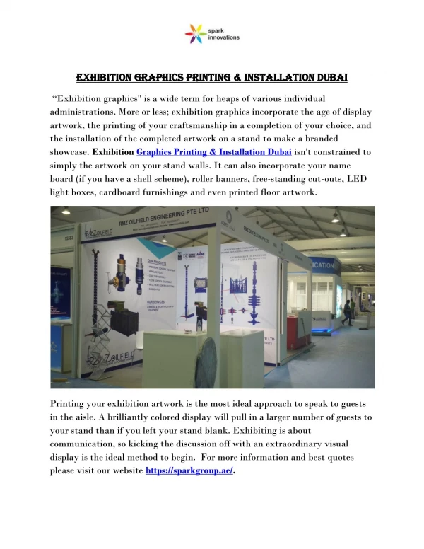 Exhibition Graphics Printing & Installation Dubai