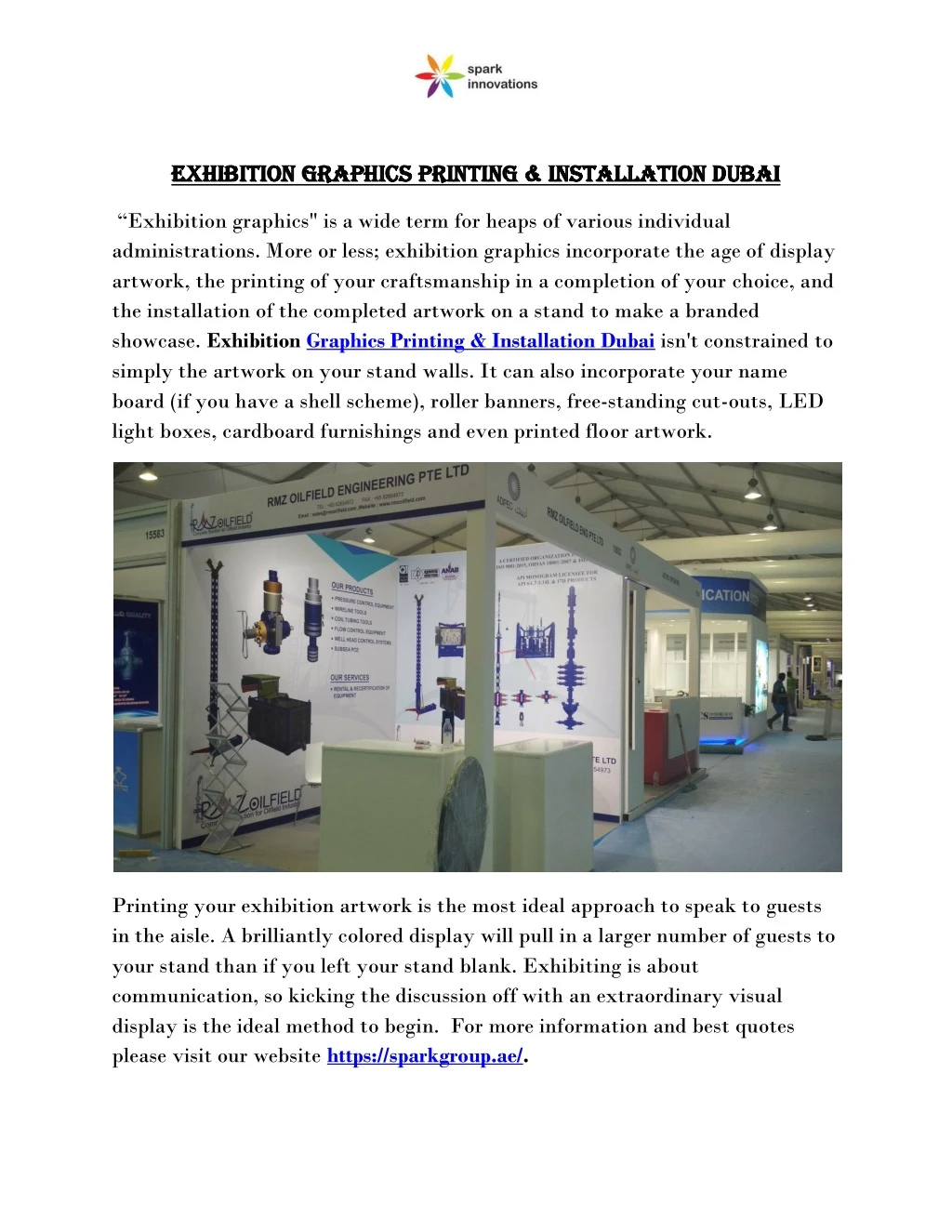 exhibition graphics printing installation dubai