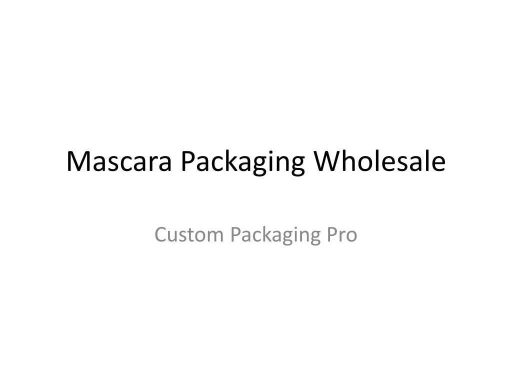 mascara packaging wholesale